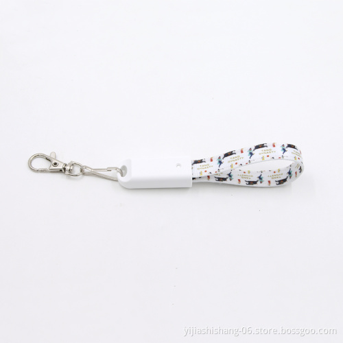 Yijiashishang High Quality OEM Printing Nylon Keychain USB Cable With Protector